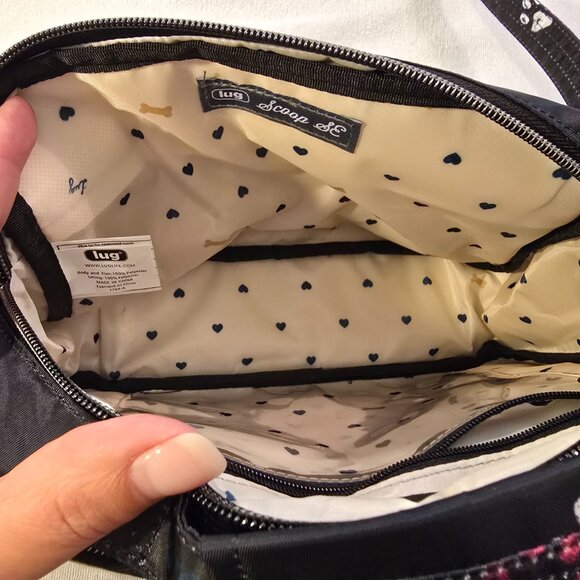 Lug Scoop NEW Black SE Crossbody Bag Paws Black NWOT 1764-A Dog Cat Puppy Kitty - Picture 9 of 16